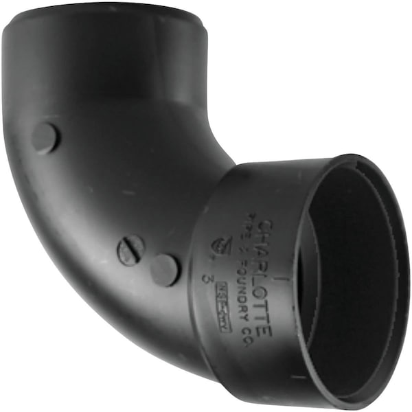 Charlotte Pipe And Foundry 4 In. Hub x Spigot 90 Deg. Sanitary Street ABS Elbow 1/4 Bend ABS 00302 1200HA - main
